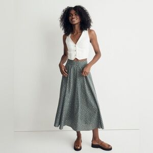 Madewell Cotton Voile Maxi Skirt in Bitsy Bouquet, Size 0